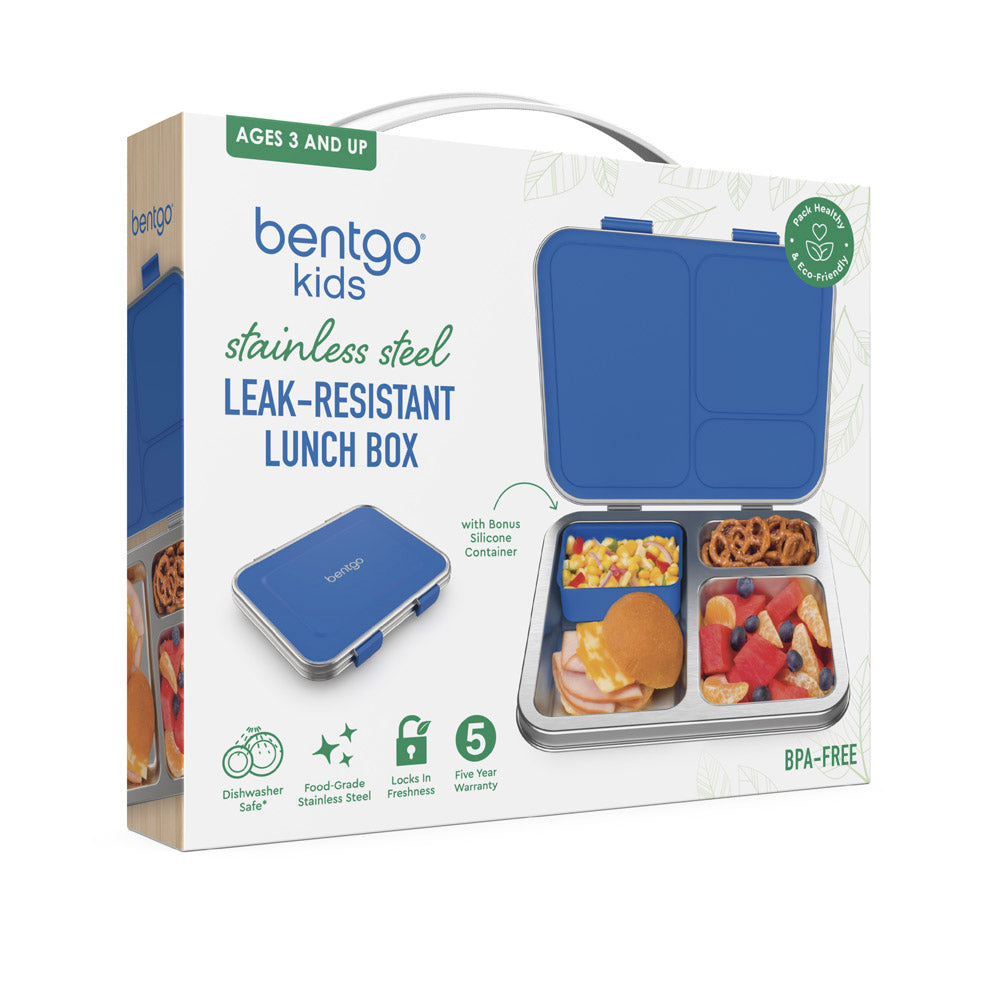 Bentgo Kids Stainless Steel Leak-Resistant Lunch Box - Blue