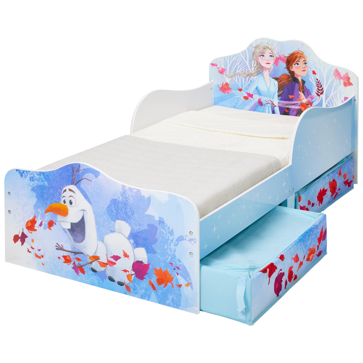 Plaats Overeenkomstig soep Frozen Kids Toddler Bed with Storage Drawers