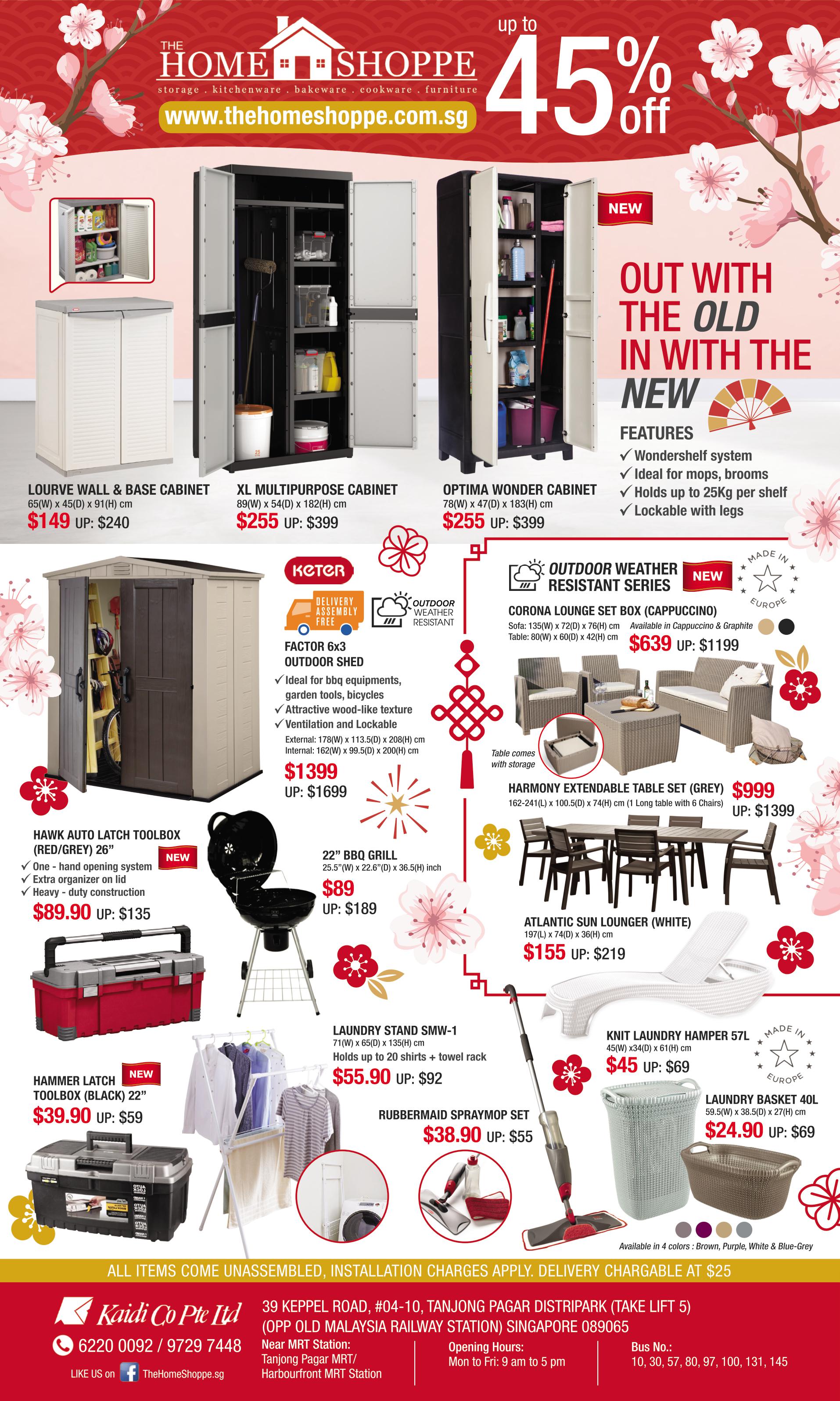 The home shoppe cny jan spring clean storage furniture cleaning sale sg