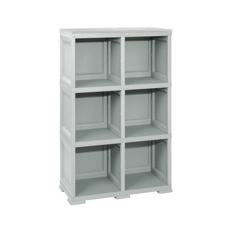 Tontarelli 3 Tier Shelving Bookcase Unit Plastic Storage Cabinet
