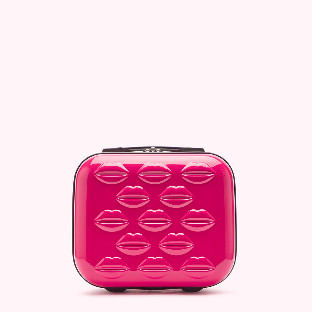 pink lips suitcase