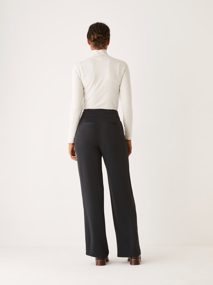 The Sally High Rise Wide Leg Pant in Black – Frank And Oak Canada