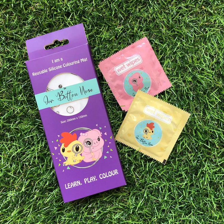 Our Button Nose - Reusable Silicone Colouring Mat 20cm x 15cm – Occupation | Little Baby.