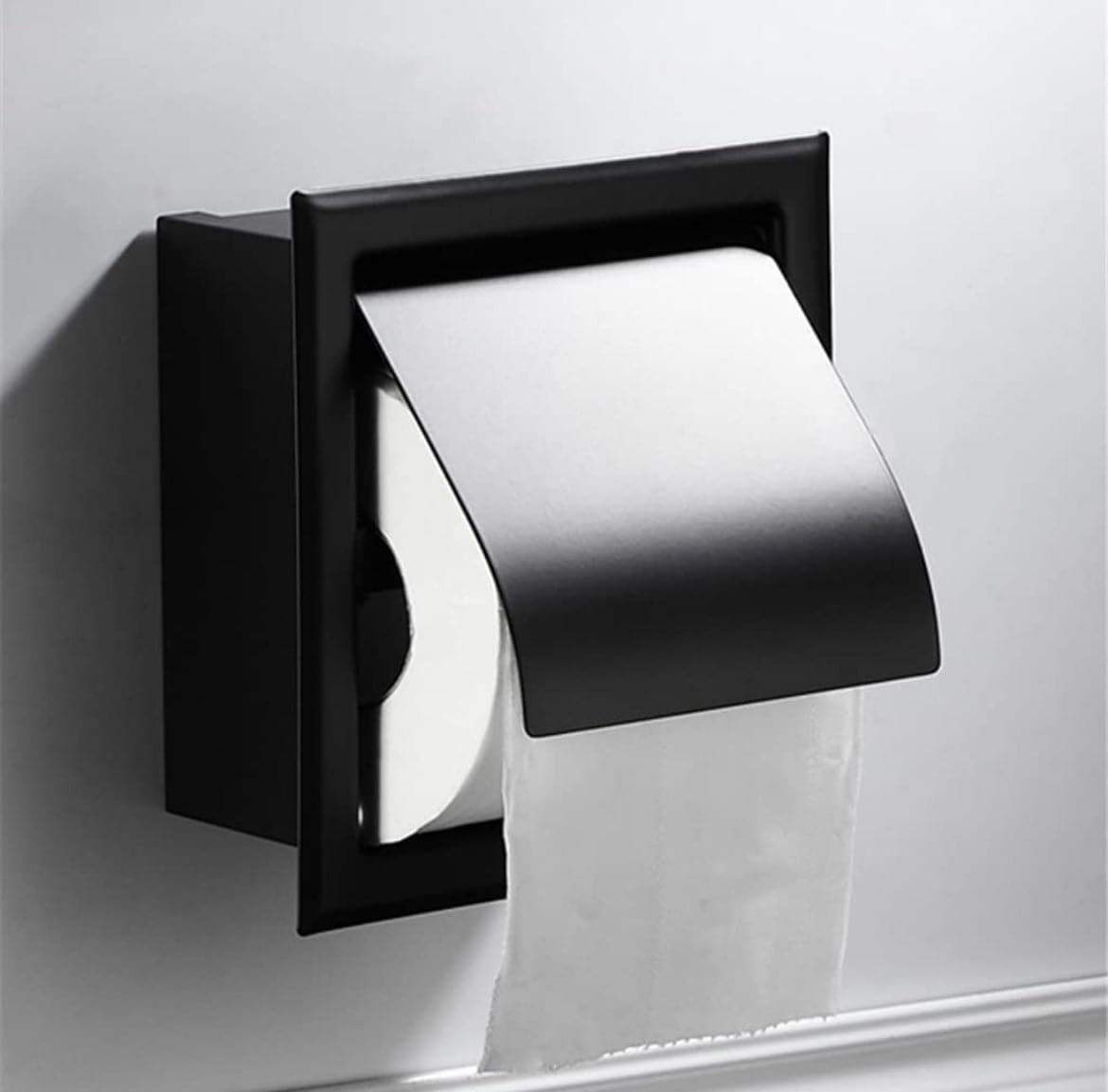 Trein Indrukwekkend Citroen Zwarte inbouw toiletrolhouder voor in de muur – EAVY.NL