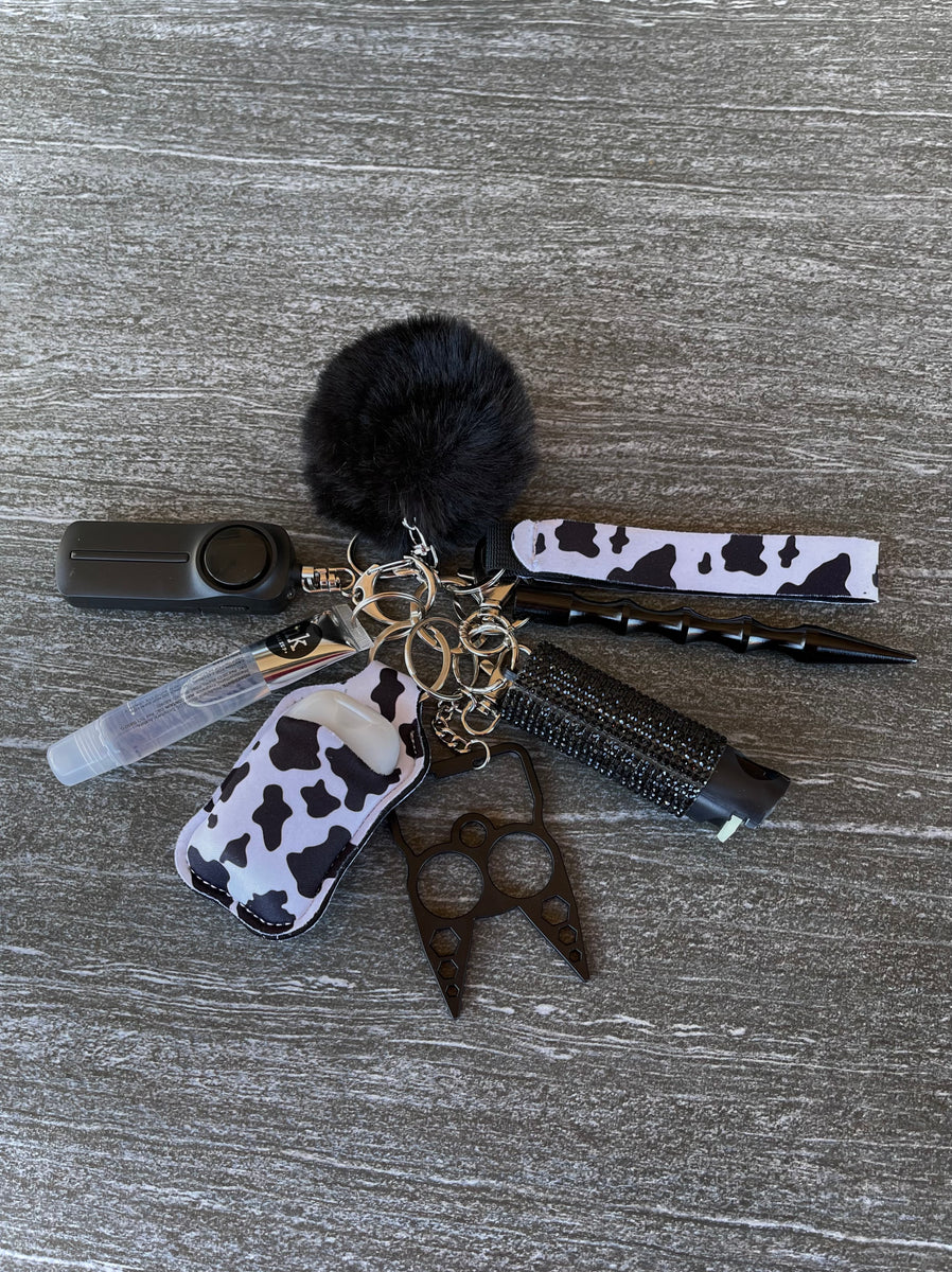 Cow Print Self Defense Keychain – StaySafeLadiess