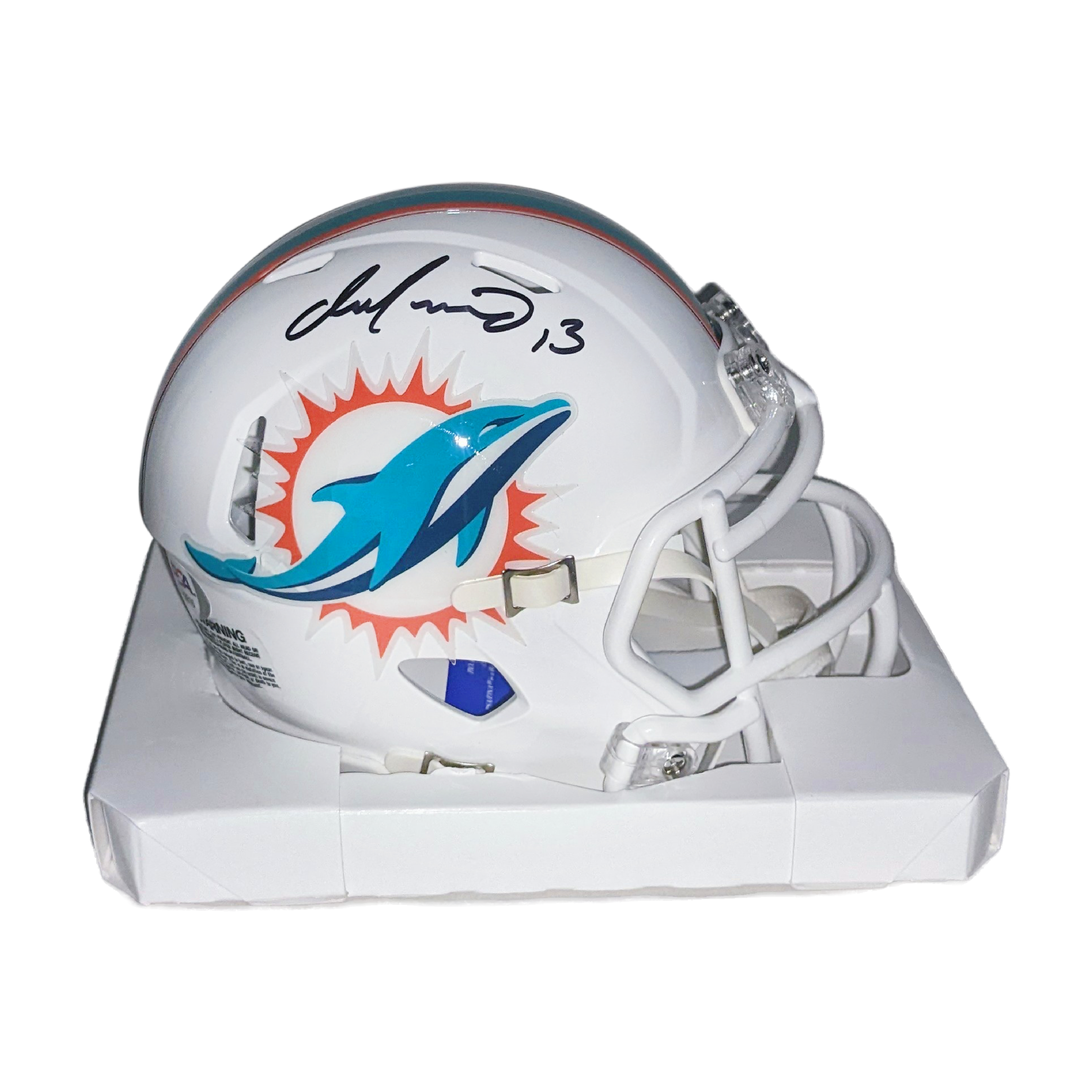 : Dan Marino Autographed Hand Signed Miami Dolphins Flat White  Speed Full Size Football Helmet - with Hall of Fame 2005 and NFL MVP 1984  Inscriptions - PSA/DNA : Collectibles & Fine Art