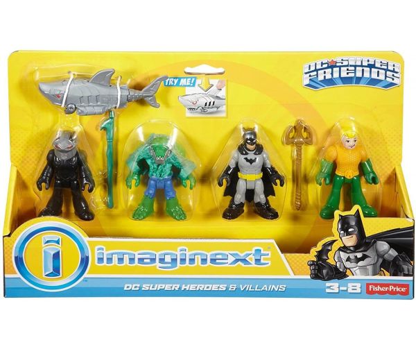 Details about   Imaginext DC Super Friends 4 Pack Figures New In Package Batman Aquaman More 