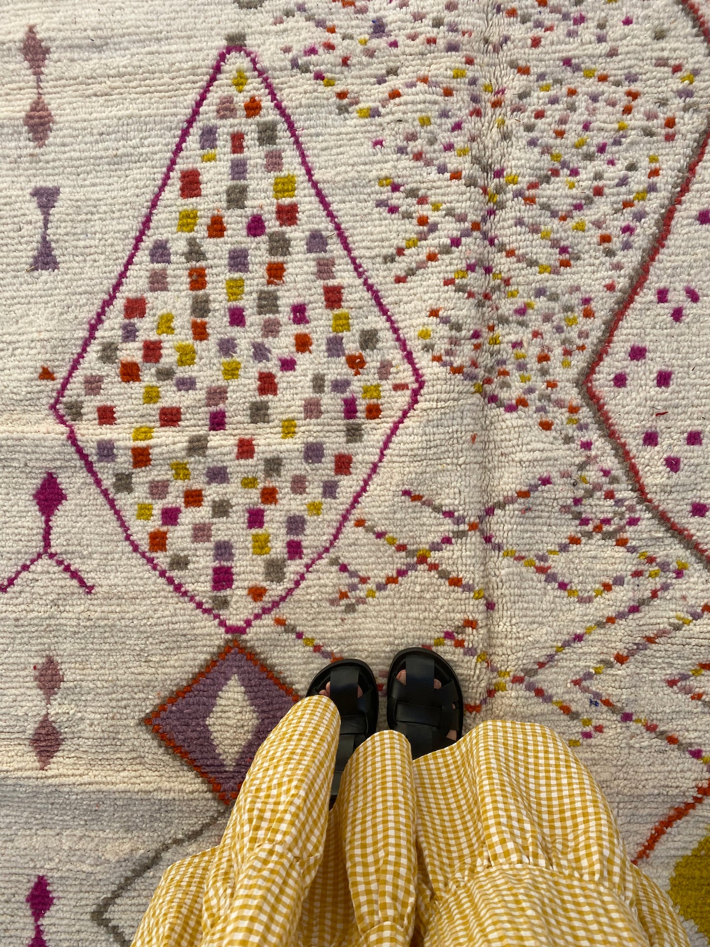 White Berber Wool Rug (198), Handmade Moroccan Rug