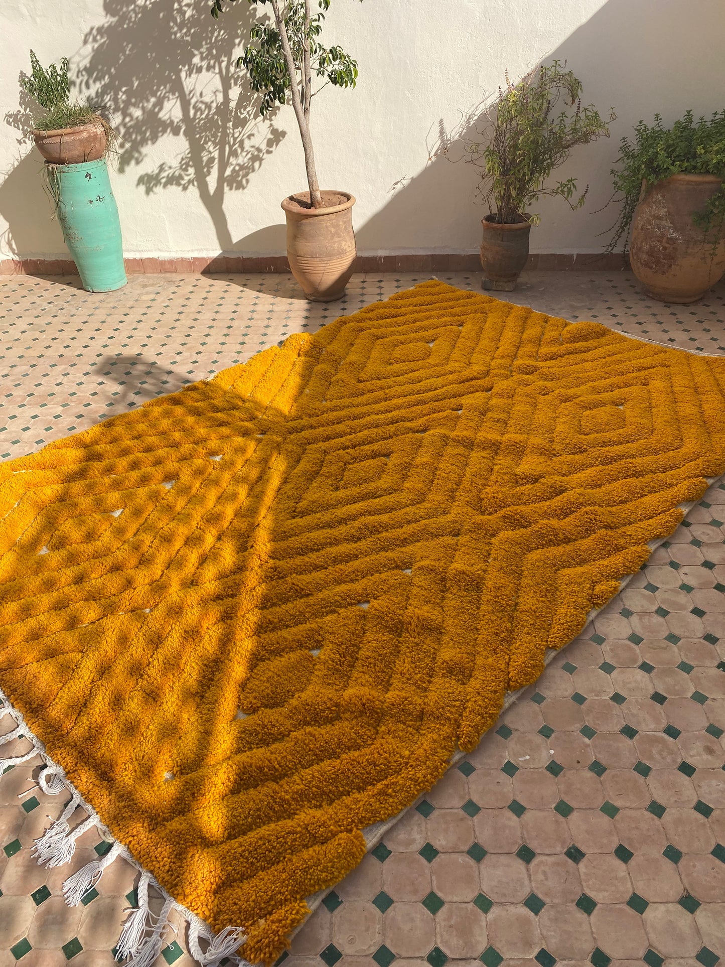 PRE-ORDER - M'Rirt Moroccan Yellow Ochre Rug (234)