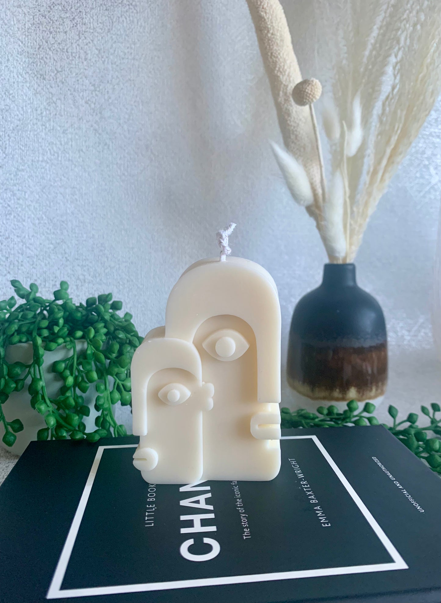 Abstract Picasso Face Candle
