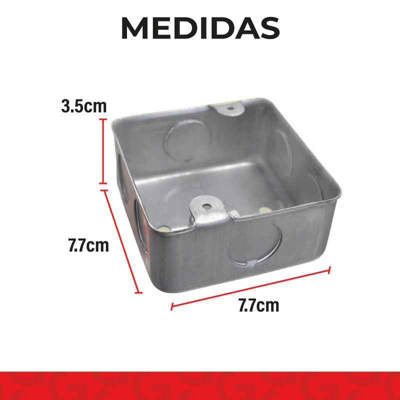 incompleto Culpable Interactuar Caja Cuadrada Acero Galvanizado 1/2" Pack 5 Pz GENERICO – Rogers Market Mx