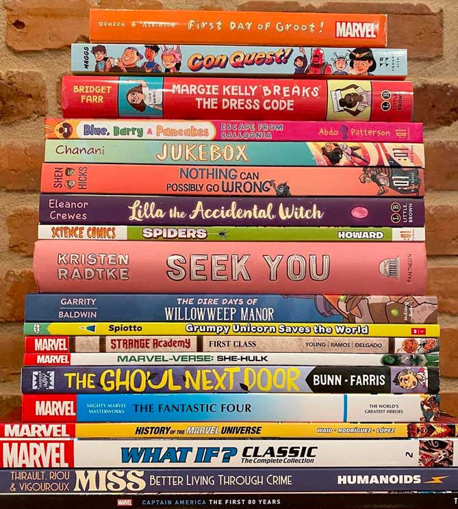 A stack of comics will cure any boredom!