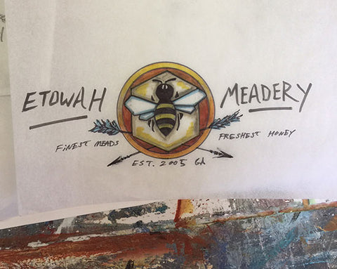 logo sketch Etowah Meadery