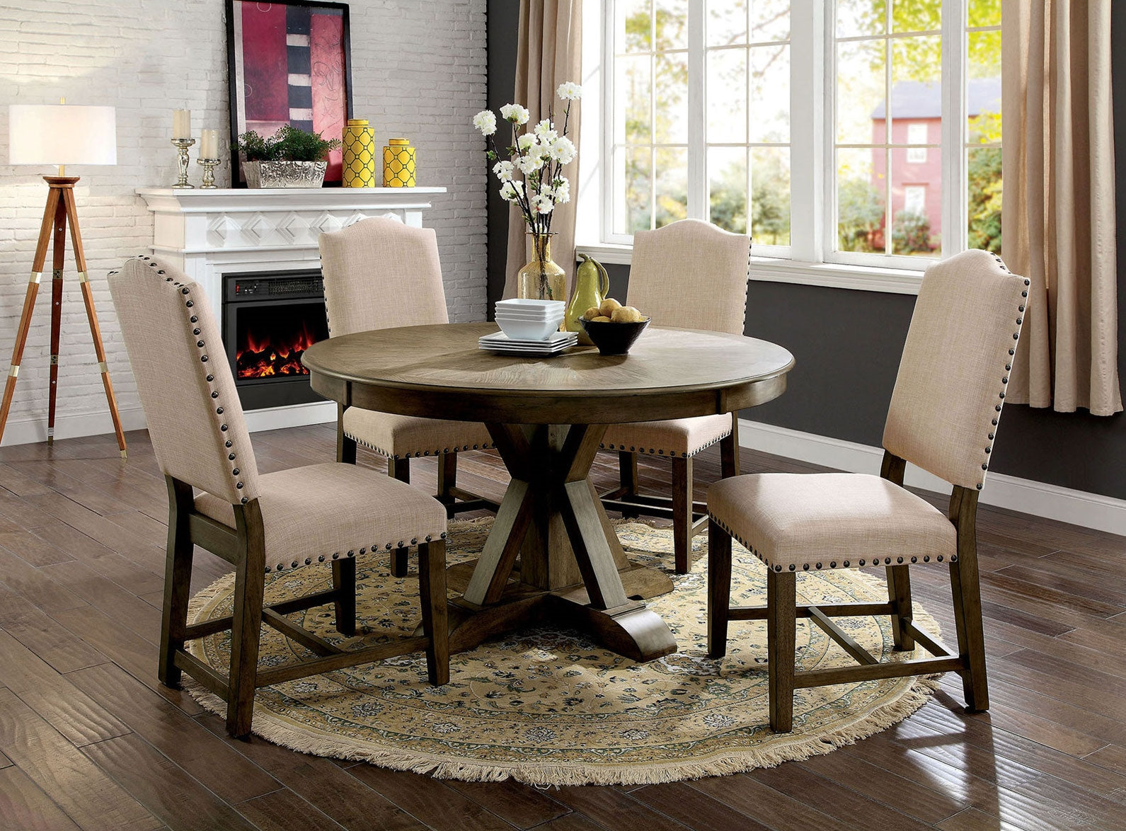 transitional style dining room