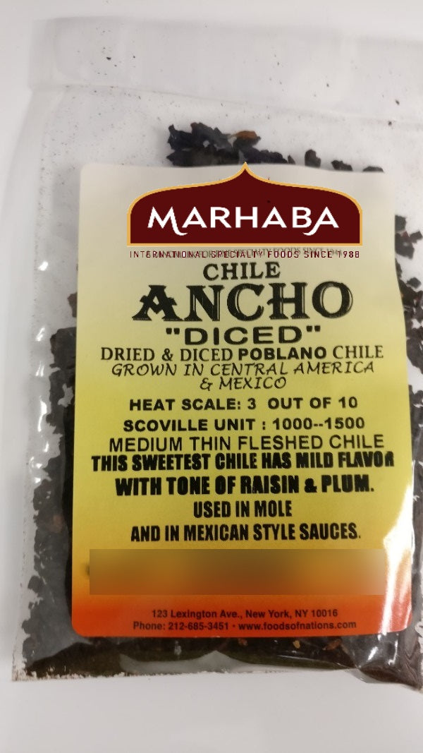 Ancho Chile, Diced