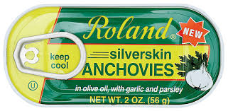 Silverskin Anchovies in Olive Oil w/Garlic,Parsley