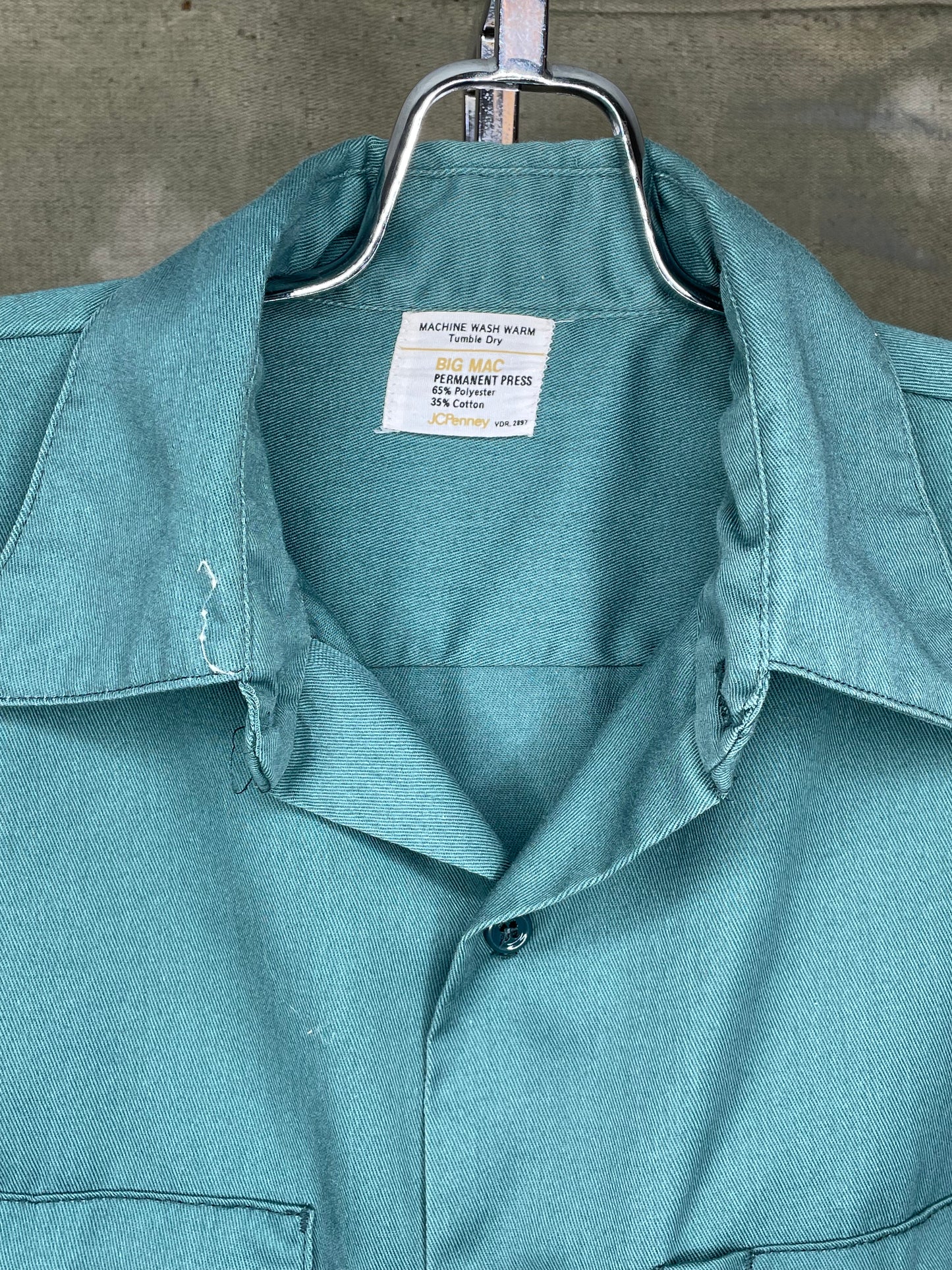 Vintage Big Mac Work Wear Long Sleeve Button Up Shirt L