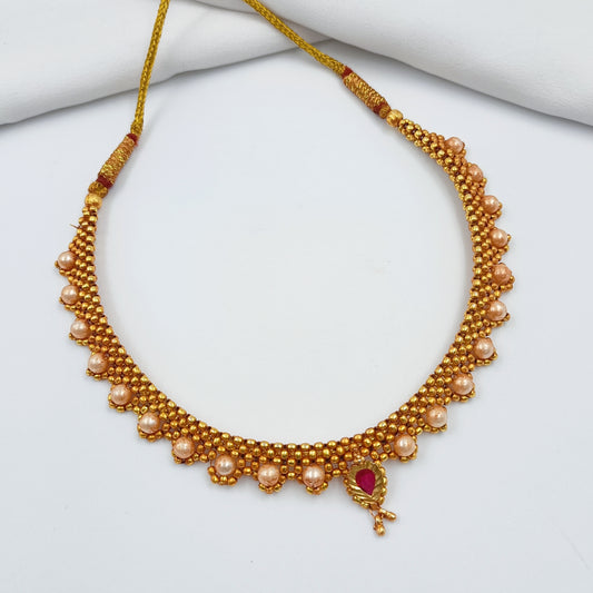 Adorable Pearls Studded Traditional Thushi