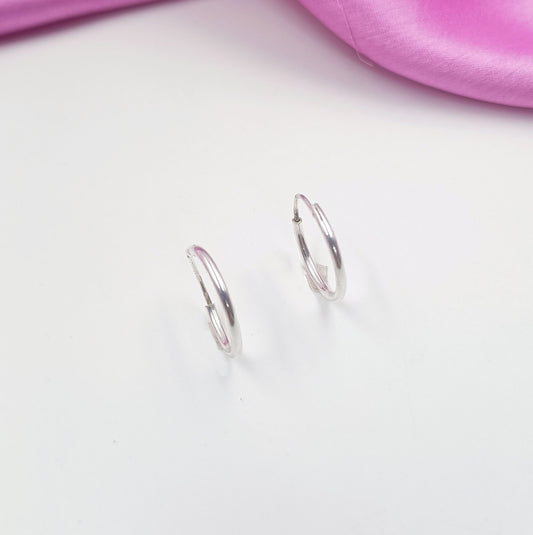 92.5 Silver Delicate Hoop Earring Shree Radhe Pearls