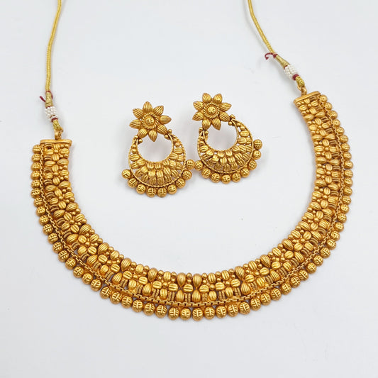 Unique Designer Temple Necklace Shree Radhe Pearls