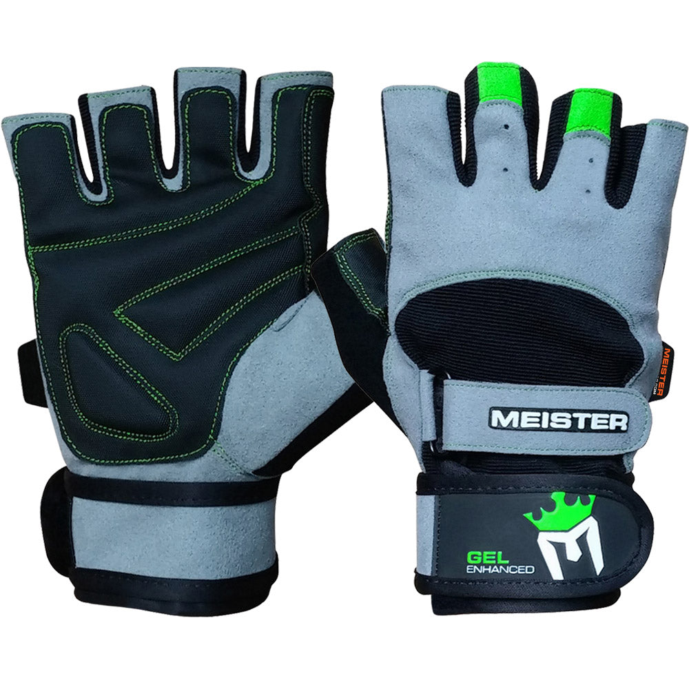 MEISTER GRIP FIT WEIGHT LIFTING GLOVES Workout Gym Training Crossfit NEW BK/OR 