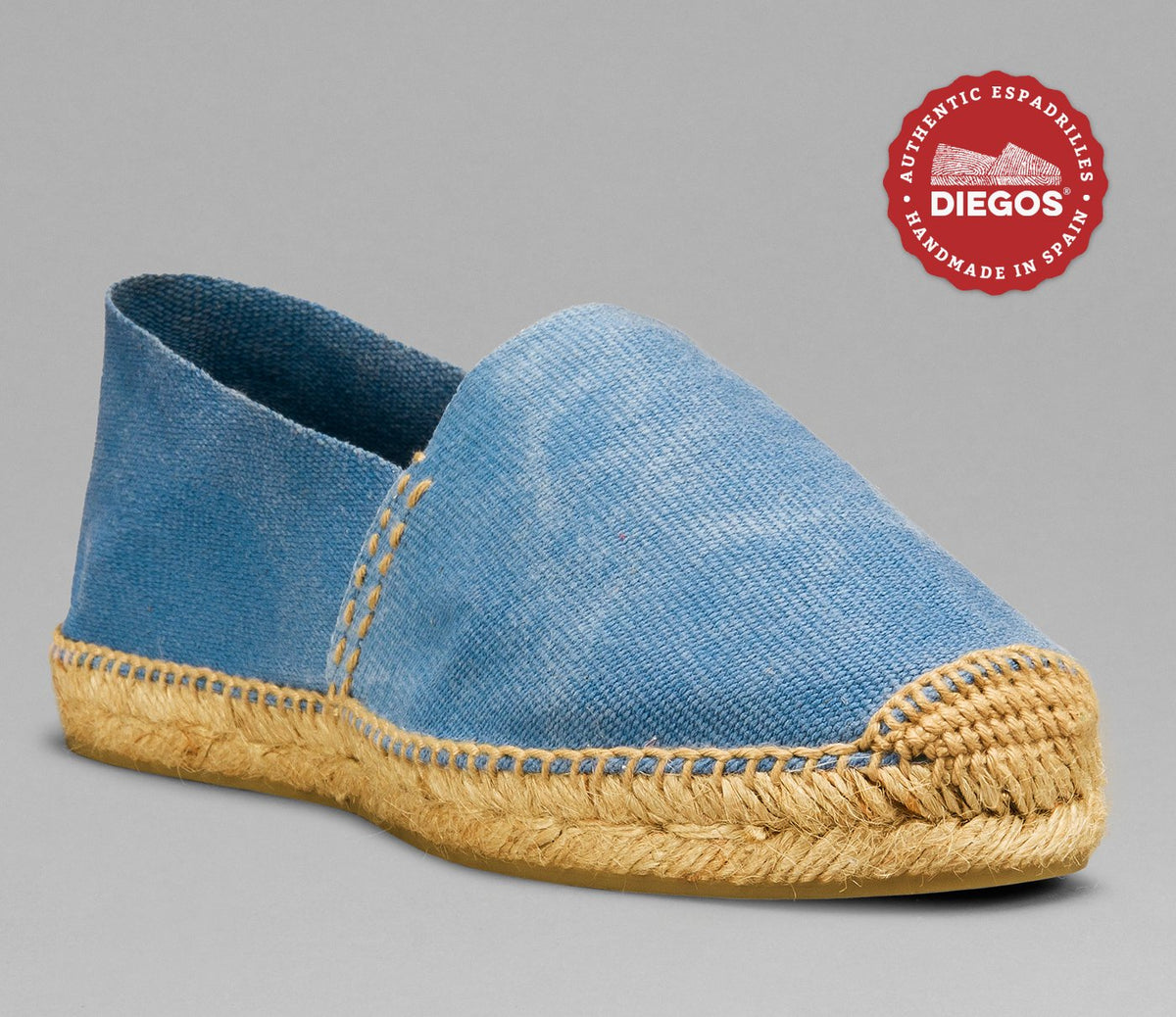 Washed look blue espadrilles for women | DIEGOS� hand espadrilles – diegos.com