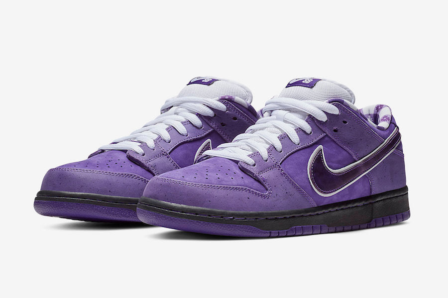 nike dunk purple and yellow