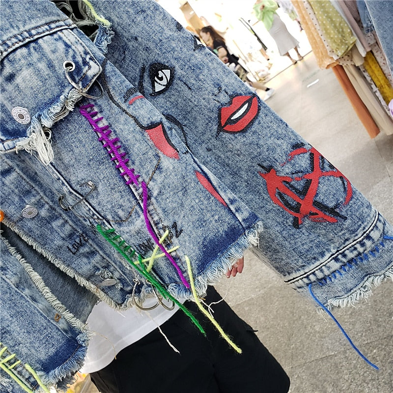 Fashion Graffiti Denim Jacket – 6Twenty7 Fashion Boutique