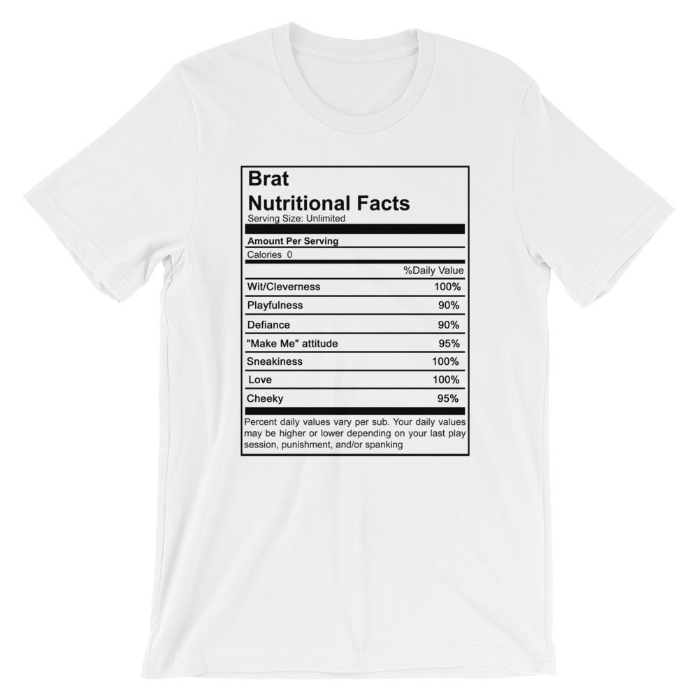 Brat Nutritional Facts T-Shirt (Unisex photo