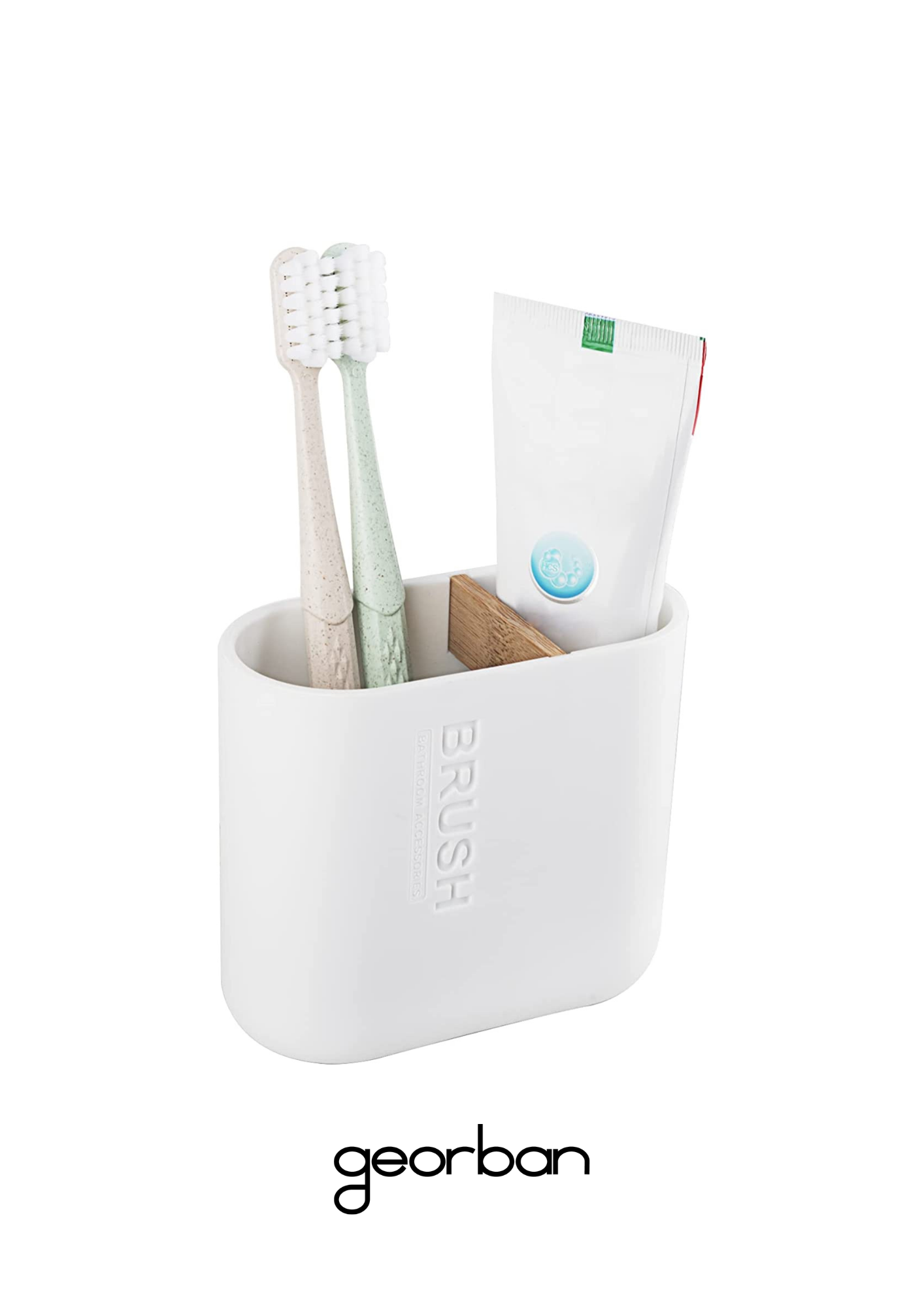 Guinness Remisión Paine Gillic Soporte para cepillo de dientes / Organizador. Blanco - Madera. 12 cm –  georban