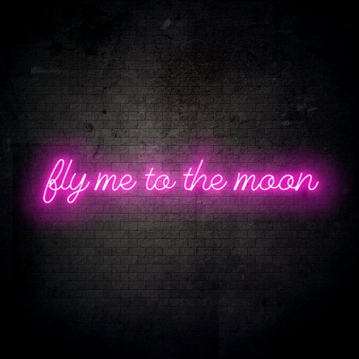 to the moon neon light