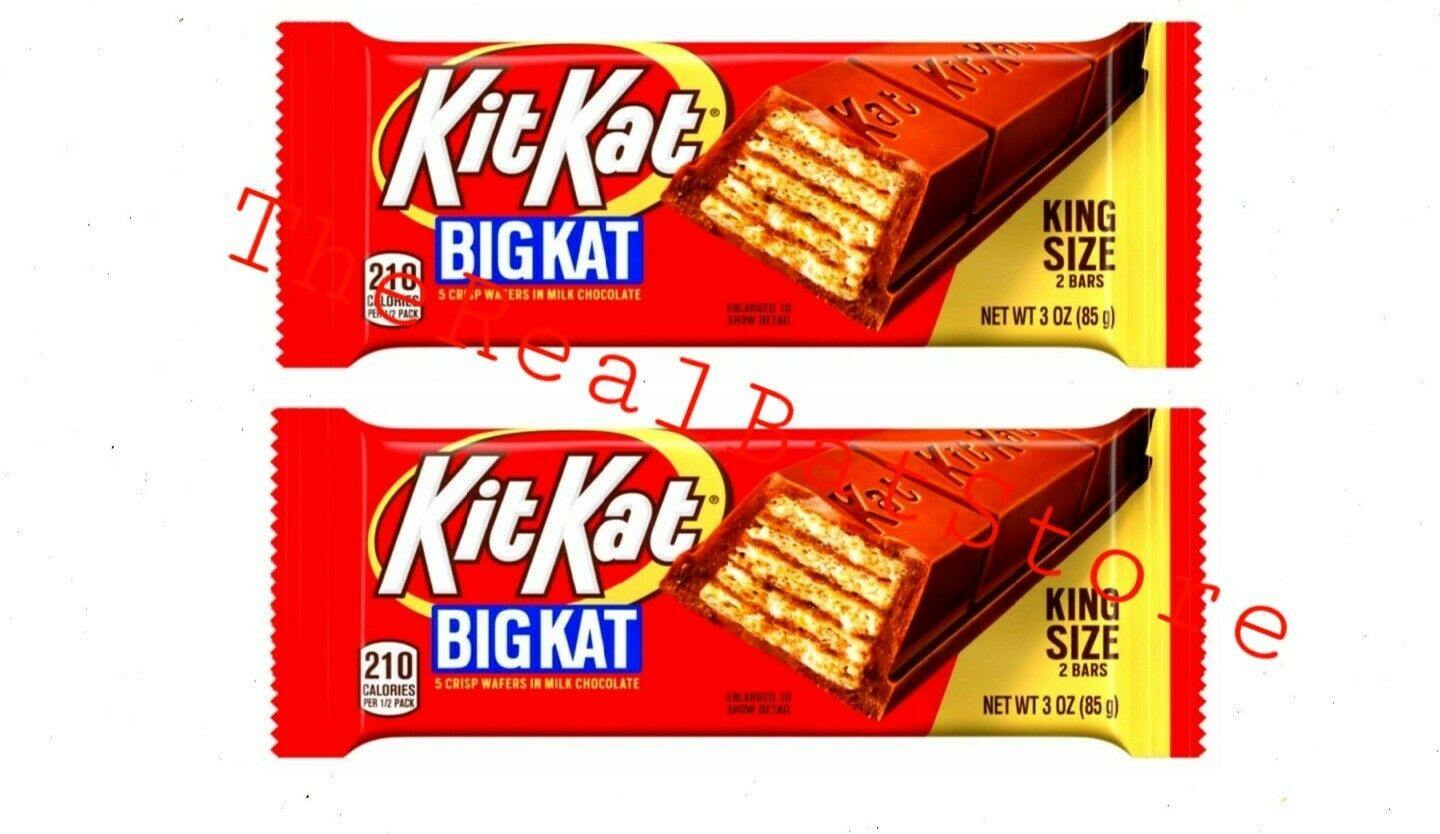 2 Kit Kat Big Kat, Milk Chocolate King Size Wafer Bar, 3 Oz –  TheRealBatStore