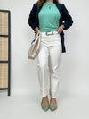 Jeans elasticizzato 7/8 white