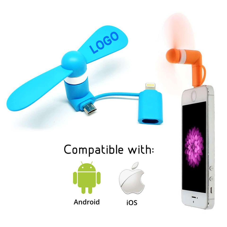 Cheap Bulk Custom Mini USB Fans, in 1 Phone Fan for Android iPhone – NippyCustom
