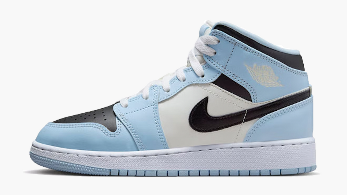 black and light blue air jordan 1