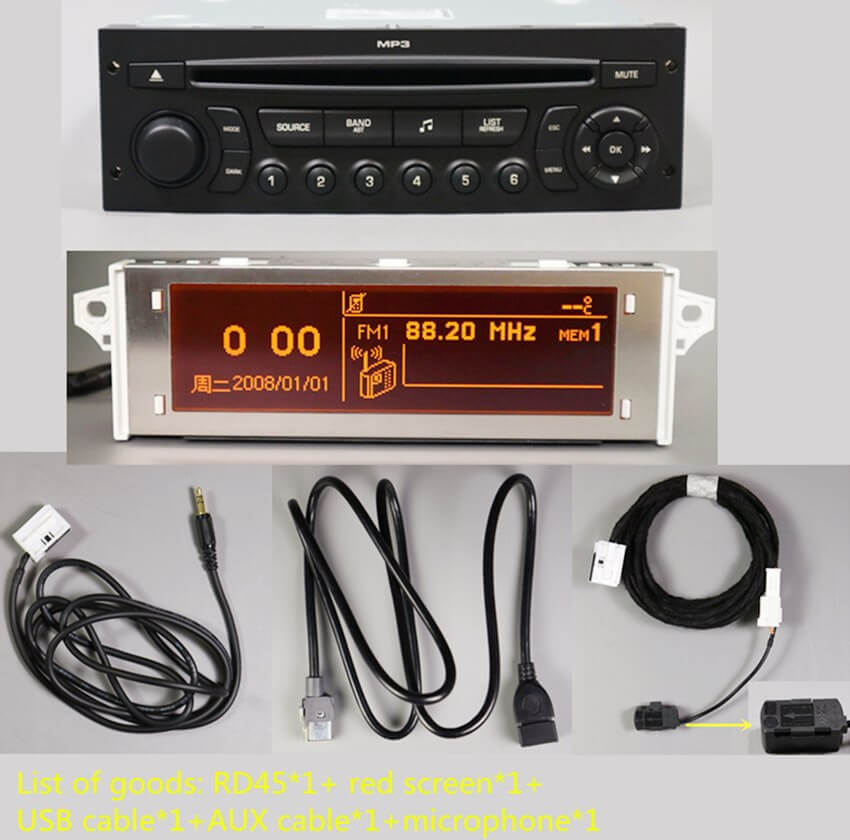 Commissie Uitwerpselen Moreel Original RD45 Car Radio USB AUX Bluetooth for Peugeot 207 206 307 for –  ACONGQMIR