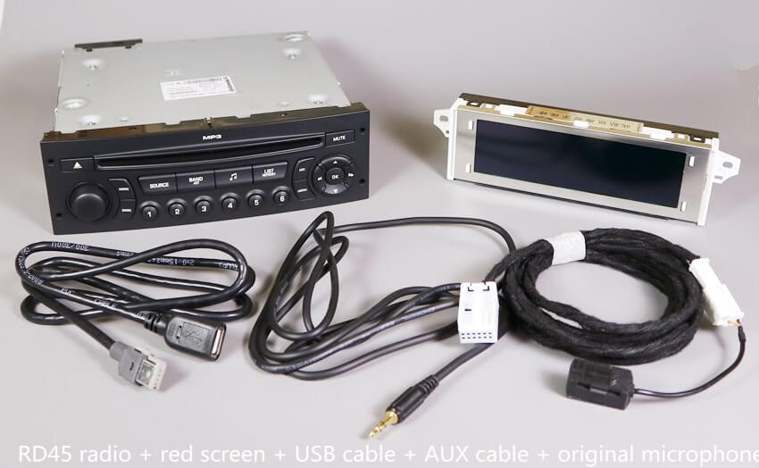 Original RD45 Car Radio USB AUX Bluetooth for Peugeot 207 206 307 for –