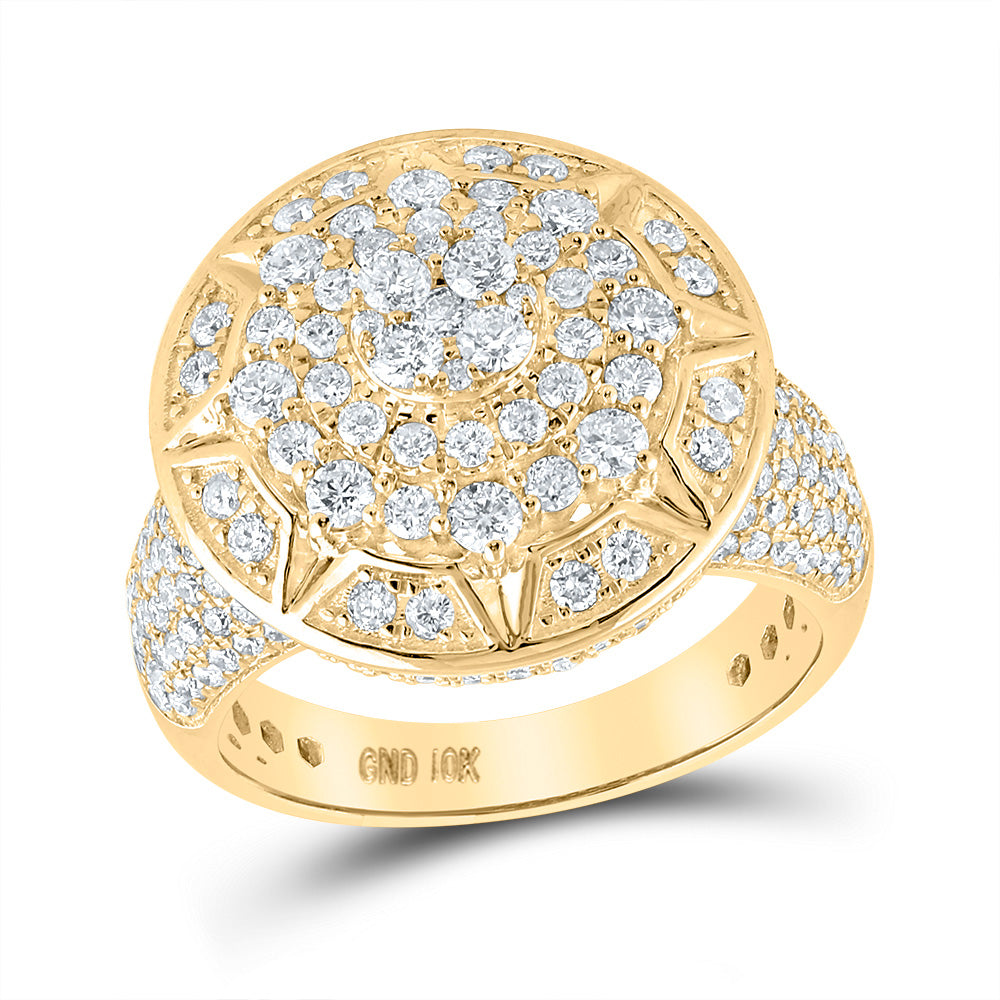 mens starburst diamond ring