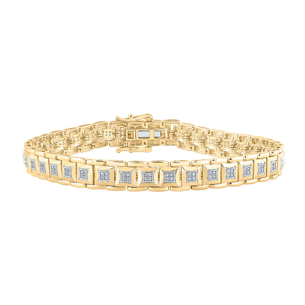 square link diamond bracelet