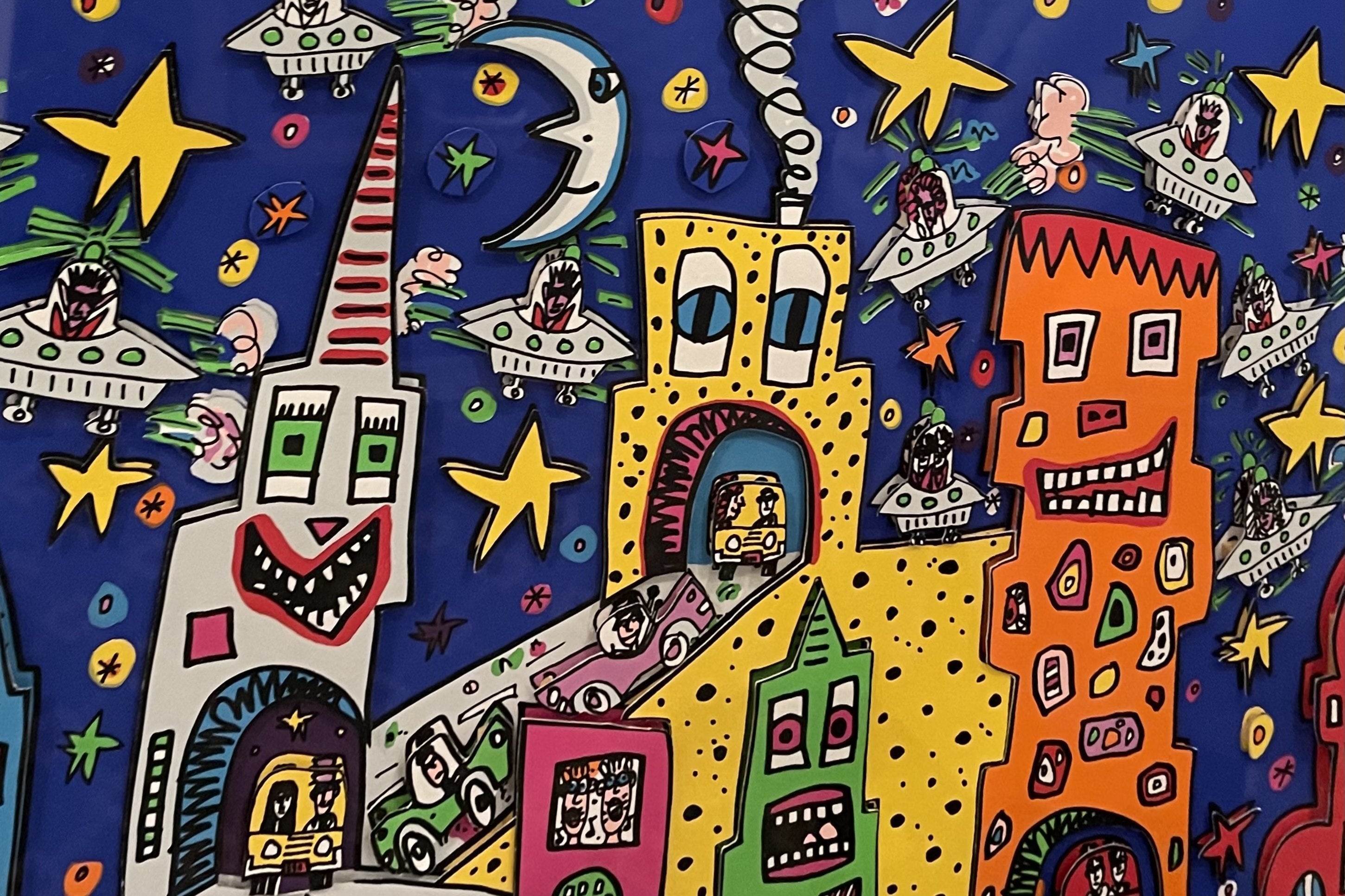 James Rizzi “Uptown”1995年 - 絵画/タペストリー