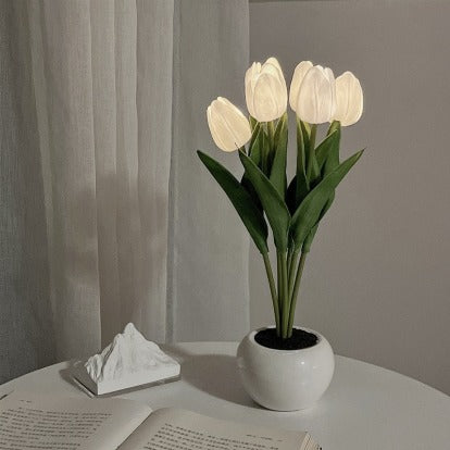 white tulip lamp