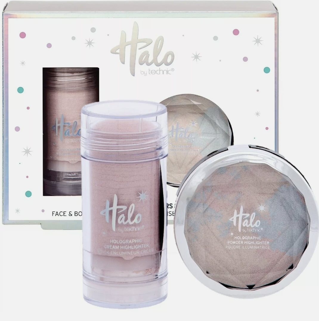Halo Face & Body Gift Shimmer Holographic Powder & Cre – Divine Daisiez