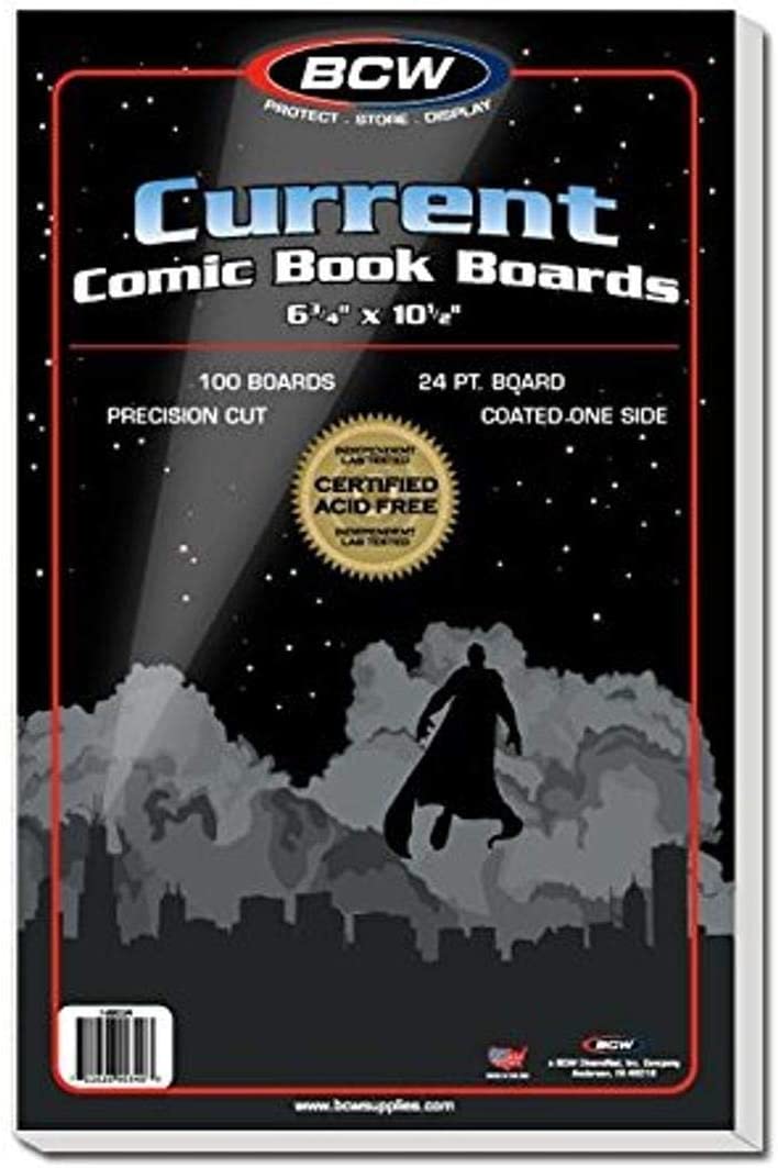 1 Pack of 100 Ultra Pro 7" Regular Comic Book Backer Backing Boards 
