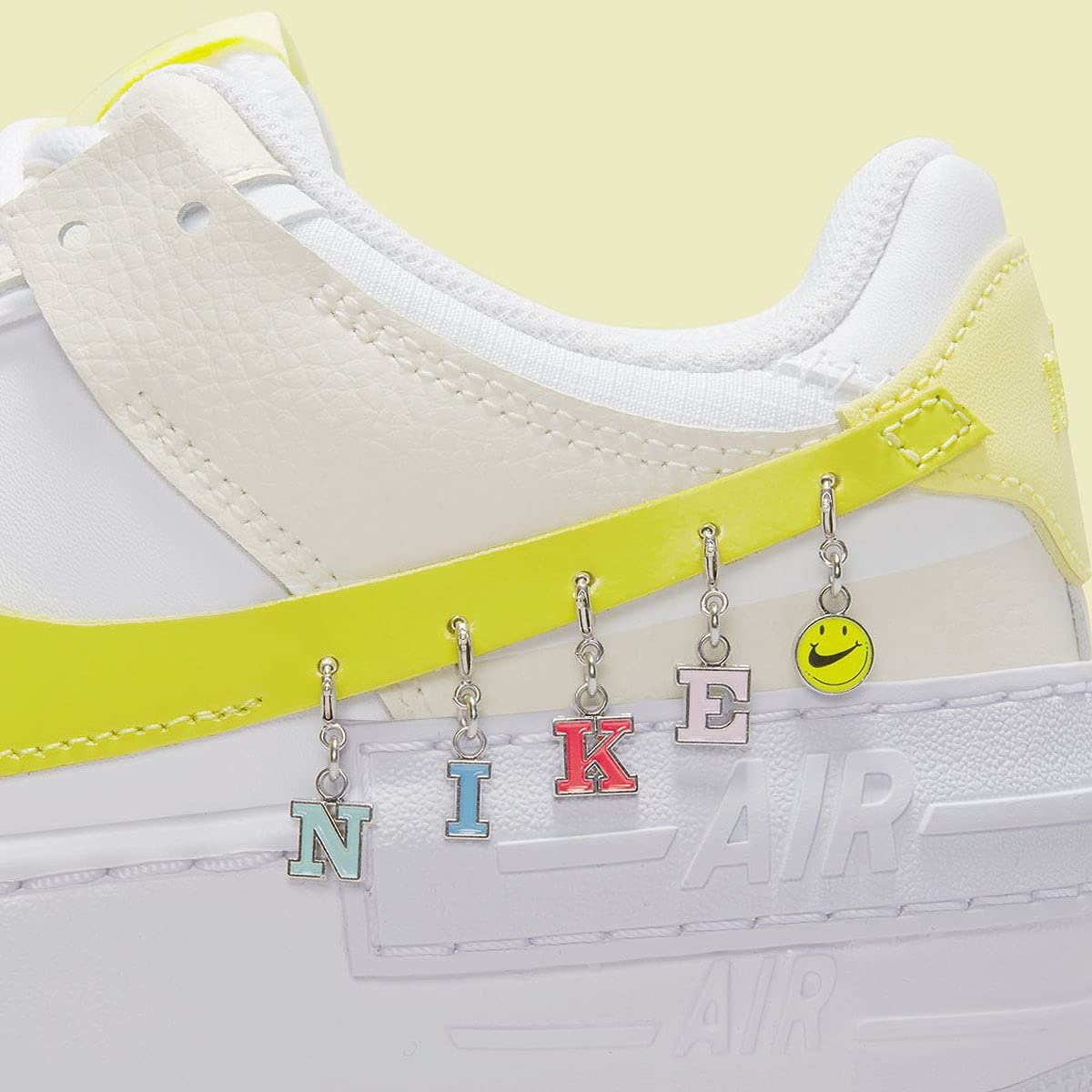 nike yellow shoes with charms