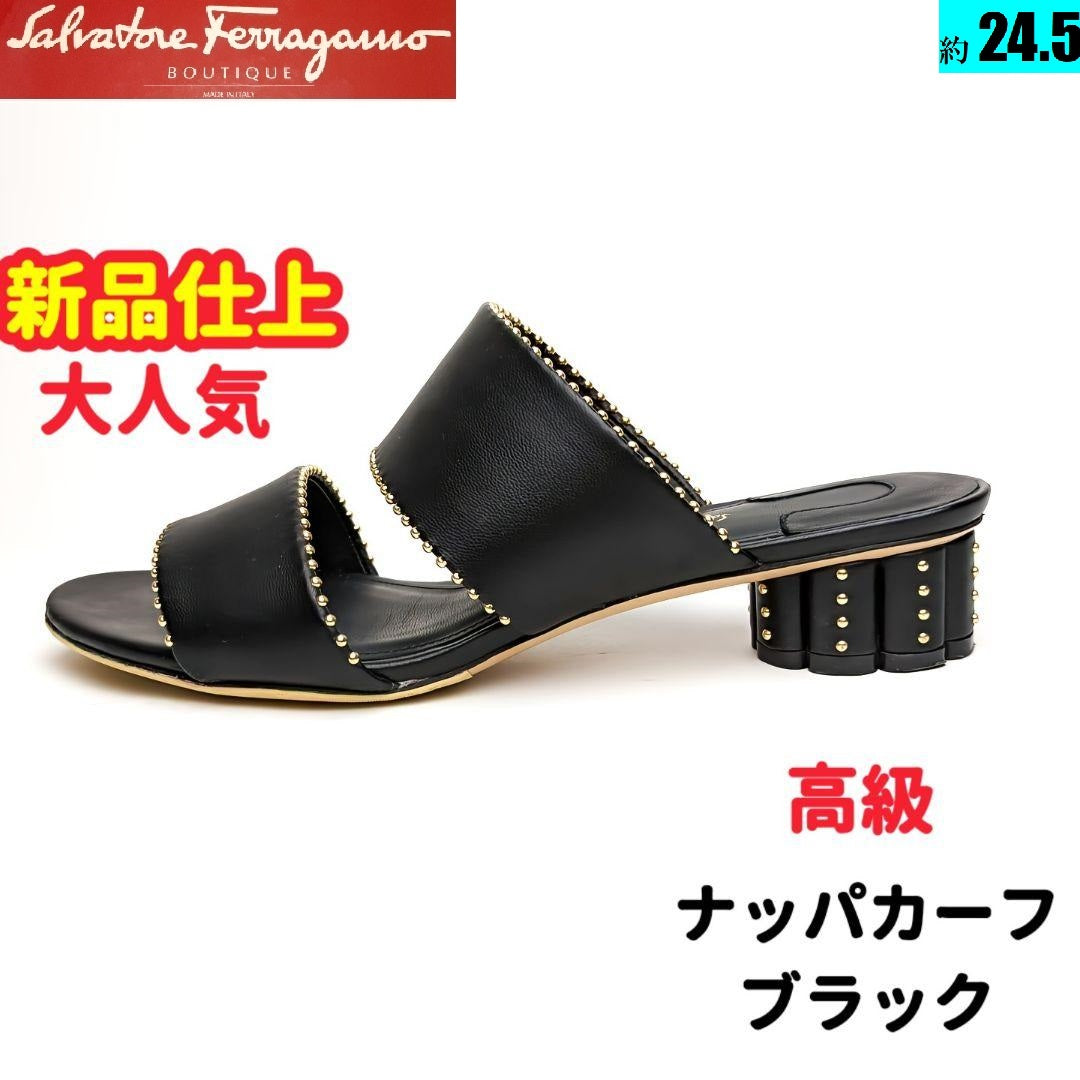 ブリヤンテス・レッド 新品仕上⭐フェラガモFerragamoフラワーヒール