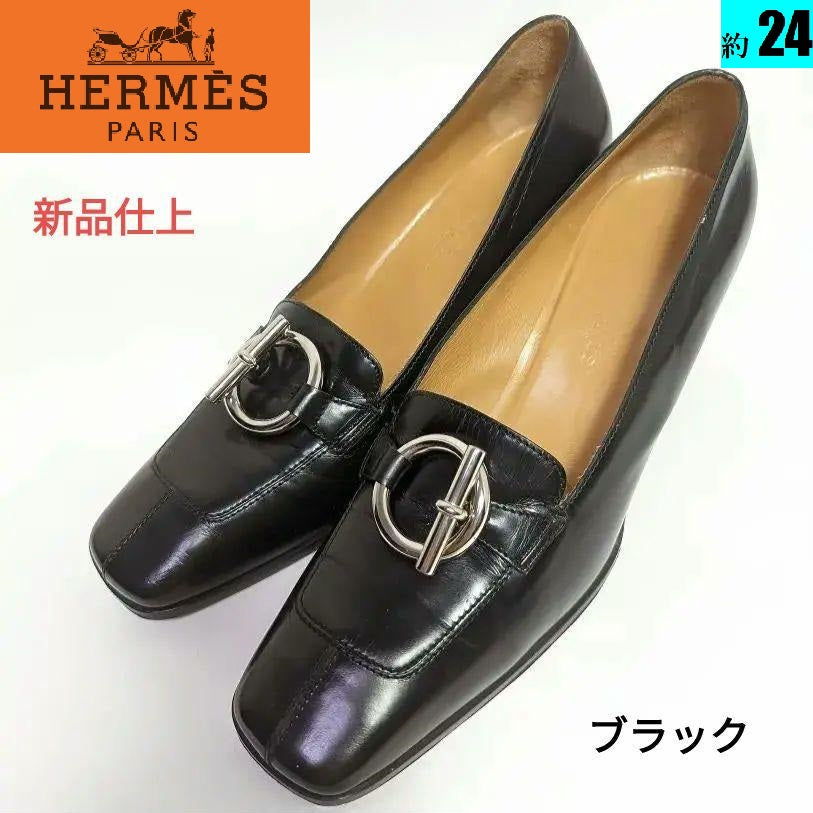 ピカピカ新品仕上⭐エルメスHERMESシェーヌダンクル パンプス約24-