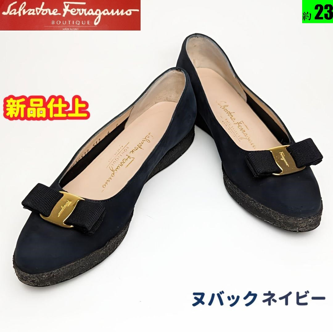 特別プライス ピカピカ新品仕上⭐フェラガモFerragamoヴァラ ウェッジ