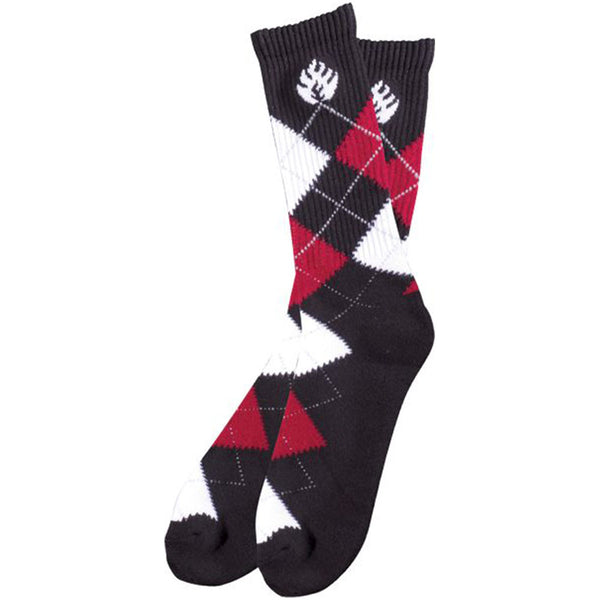 Black Label Argyle - Black/White - 2 Pack - Men's Socks