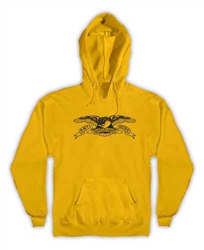 Anti-Hero Basic Eagle Pullover Hoodie - Gold/Black - Men's Sweatshirt