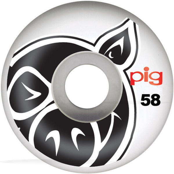 Pig Head Natural - White - 55mm - Skateboard Wheels